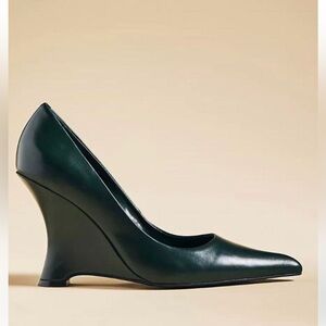 Jeffrey Campbell / Anthropology Intrigued Heels Dark Green Size 6.5 NIB Pumps